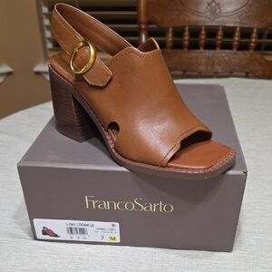 Franco Sarto Women's Brown Slingback Heels
